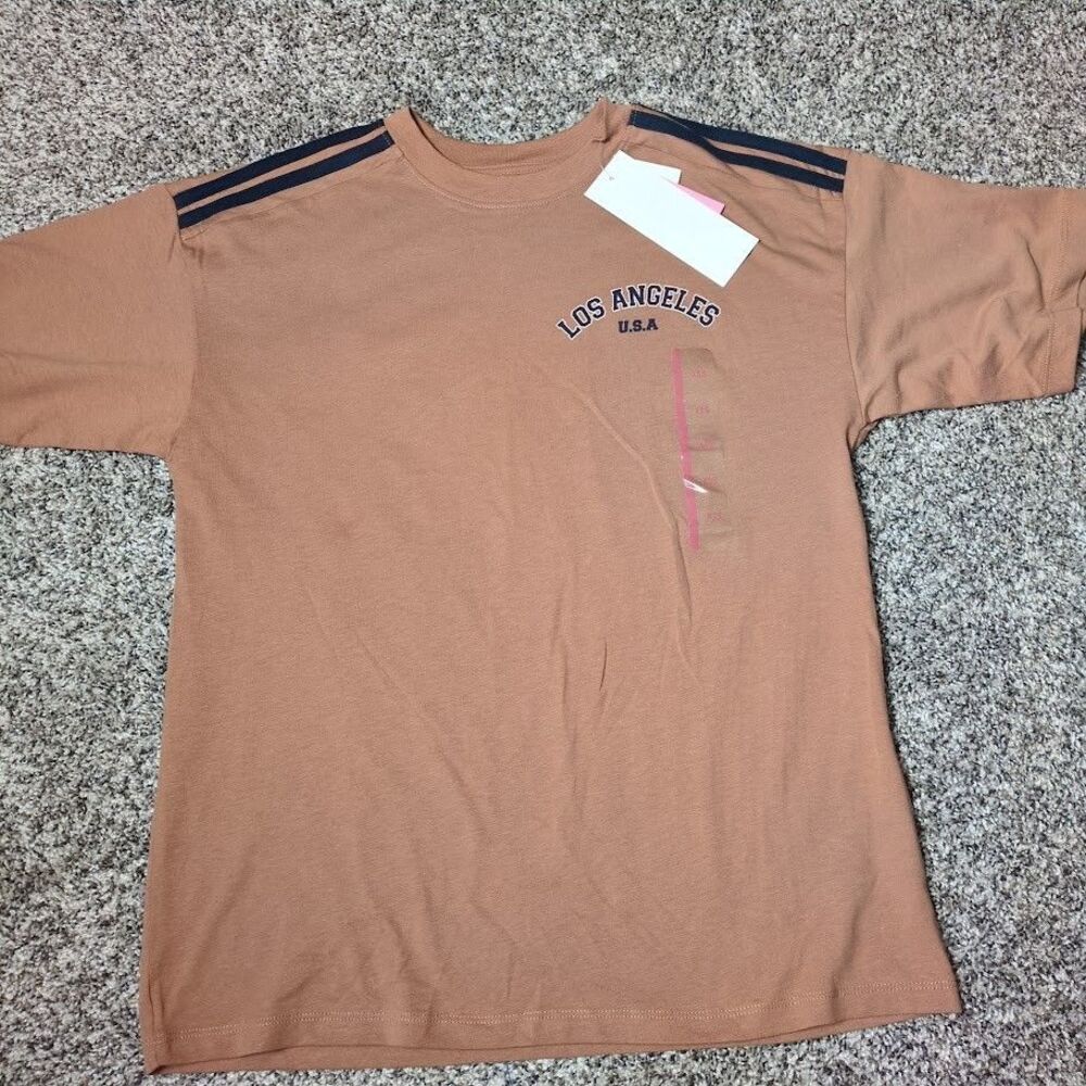 NWT Vinyl Threads Los Angeles Tee Shirt East To West/North To South USA Women L